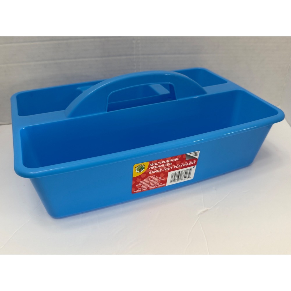 Teaching Tree Blue Plastic Multipurpose Organizer Caddy 4 Compartment